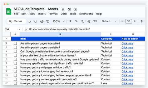 SEO Audit Template