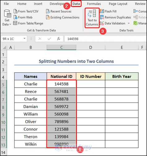 Separate Numbers and Text in Excel Image 1