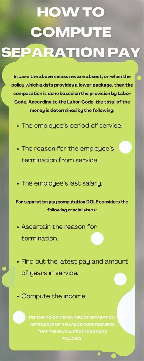 Separation Pay Calculator