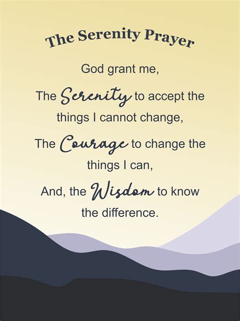 Serenity Prayer Mindfulness Card