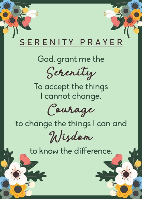 Serenity Prayer Printables for Inner Peace