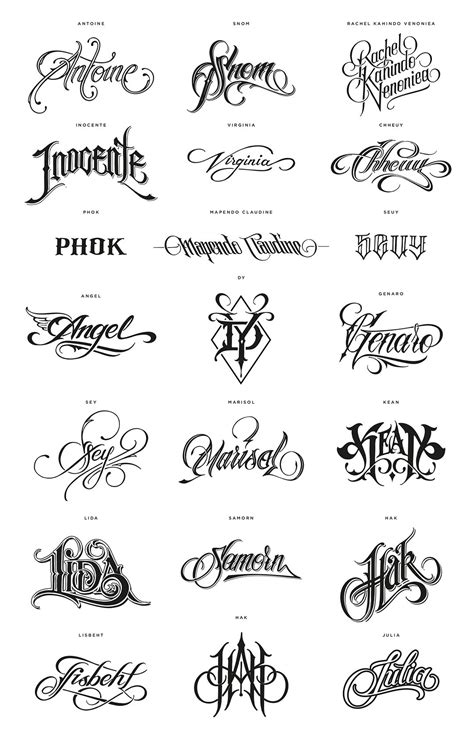 Serif Tattoo Font Styles