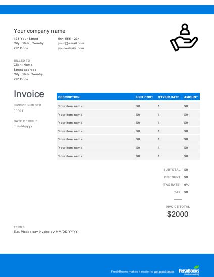 Service-Based Invoice Template