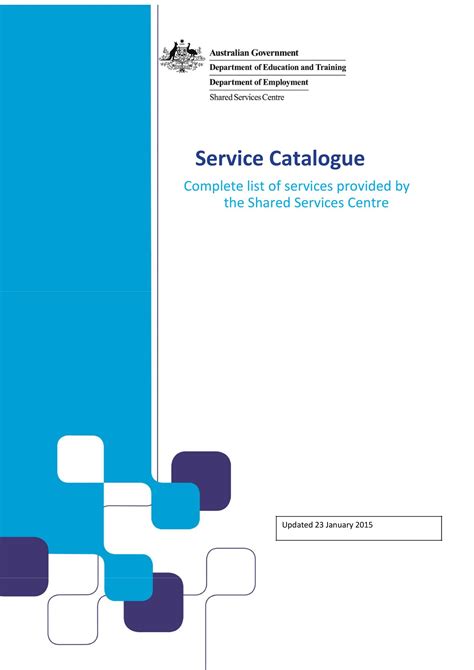 Service Catalog Template Word Free Download