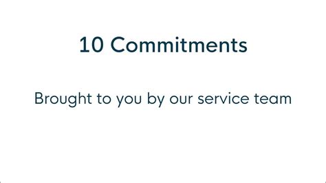 Service Commitment