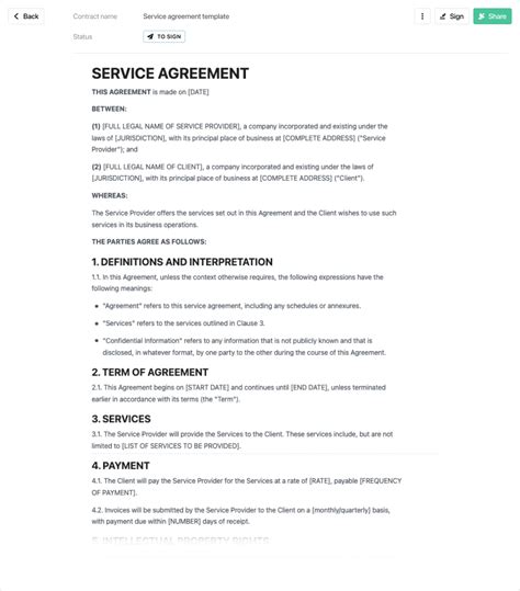 Service Contract Template 10