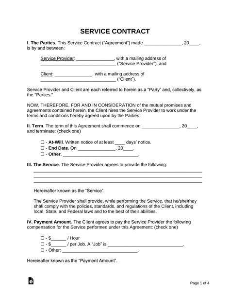 Service Contract Template 9