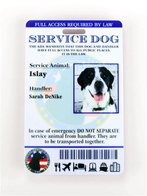 Service Dog ID Card Ideas