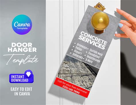 Service Door Hanger Template