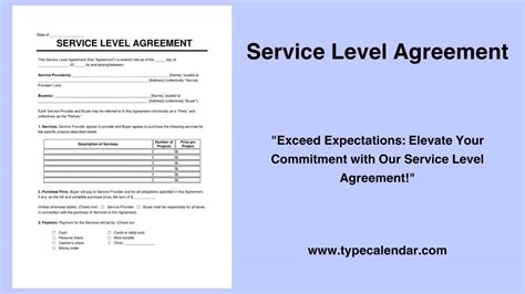 Service Level Agreement Template