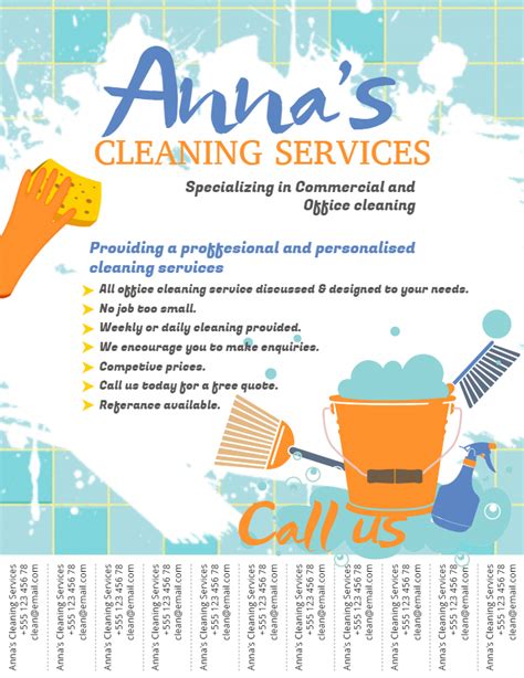 Service Promotion Tear-Off Flyer Template