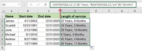 Service Years Calculator 4