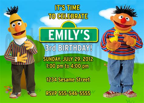 Bert and Ernie Invitation