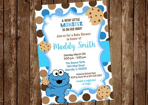 Cookie Monster Invitation