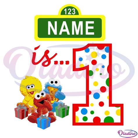 Sesame Street Number Sign