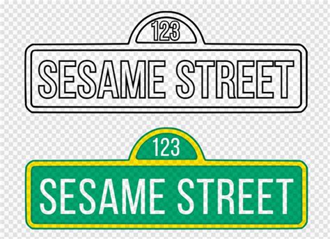 Sesame Street sign coloring page