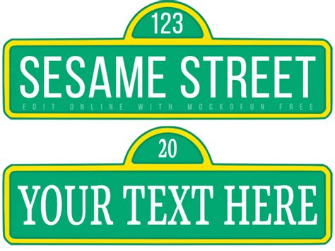 Sesame Street Sign Templates Free