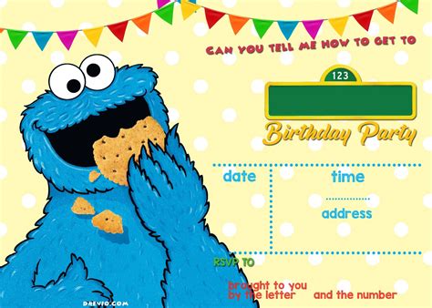 Telly Monster Invitation