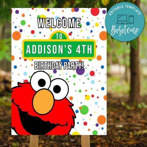 Sesame Street Welcome Sign Templates