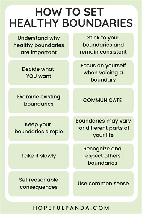 Setting healthy boundaries