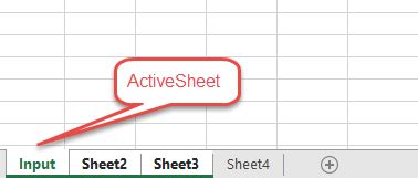 Set Active Sheet using Activesheet Property