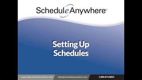 Setting Up Schedule Grid