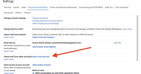 Set up your email address column