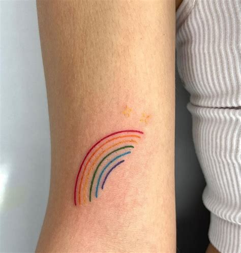 Seven-Colored Rainbow Tattoo