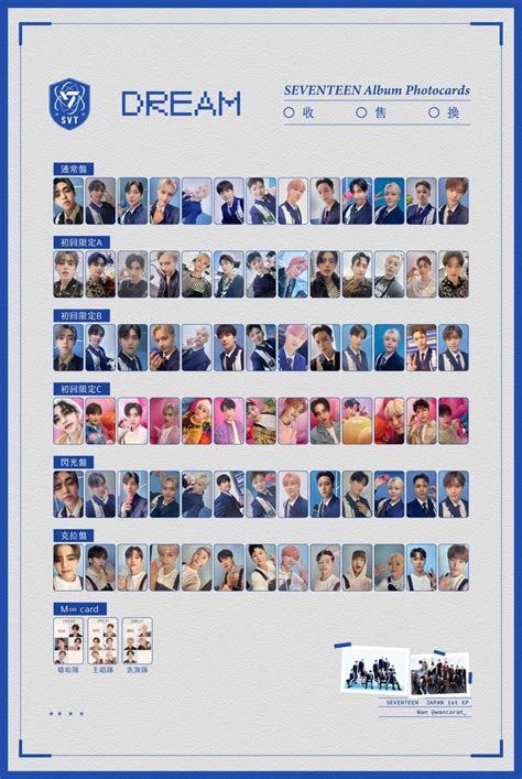 Seventeen Dream Photocard Template Inspiration