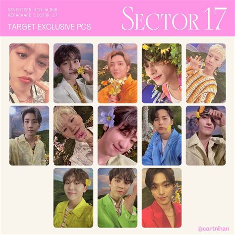 Example of a Seventeen photocard template with a bright background