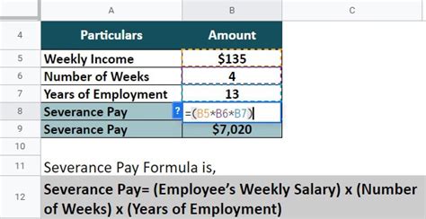 Severance Pay Calculation