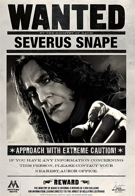 Severus Snape Wanted Poster