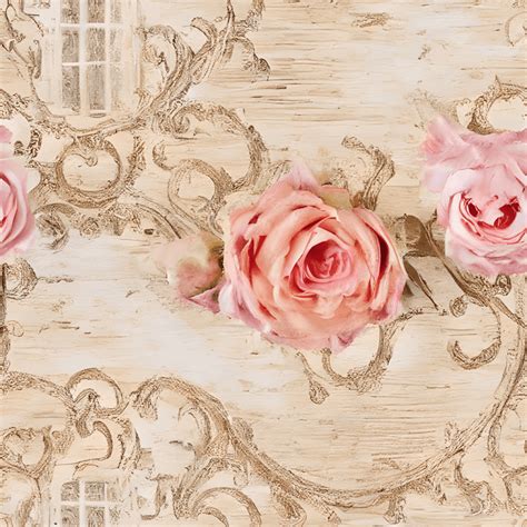 Shabby chic wallpaper