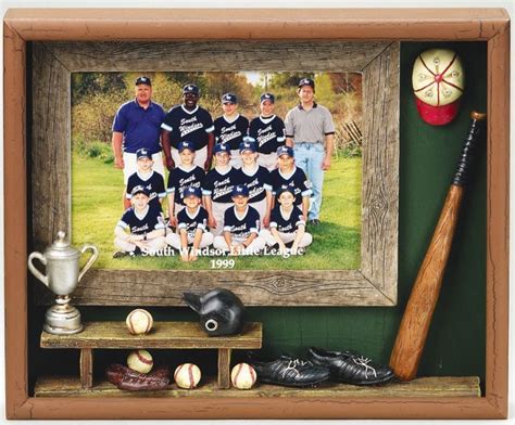 A shadow box baseball card frame template with a deep frame and background material