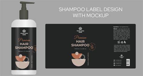 Shampoo label design example 4