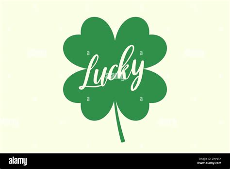 A shamrock with the words 'good luck' written below it