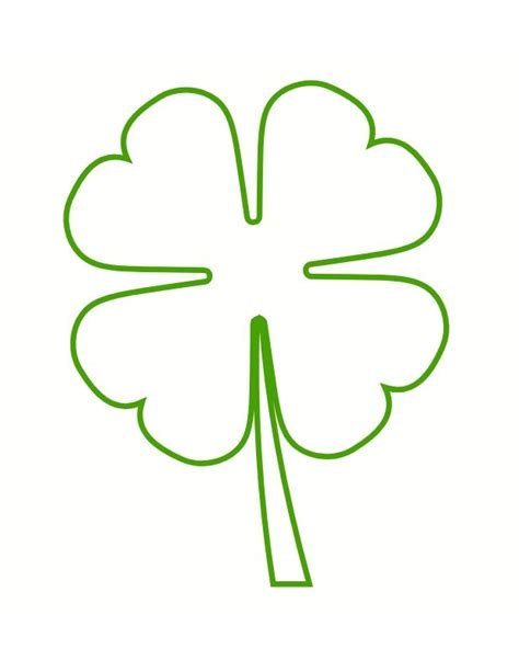 A printable shamrock outline