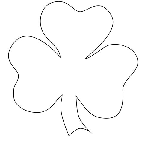 A full page shamrock template with intricate details