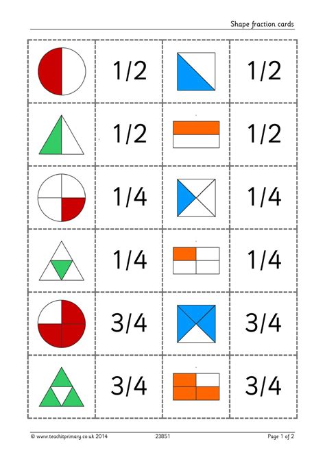 Shape fractions worksheet