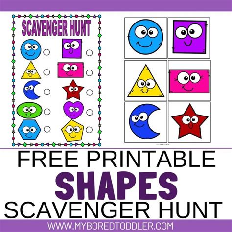 Shape scavenger hunt worksheet