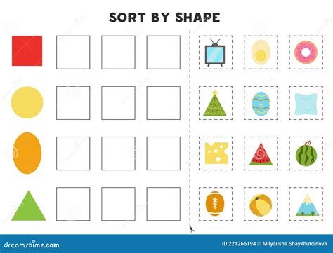 Shape sorting worksheet