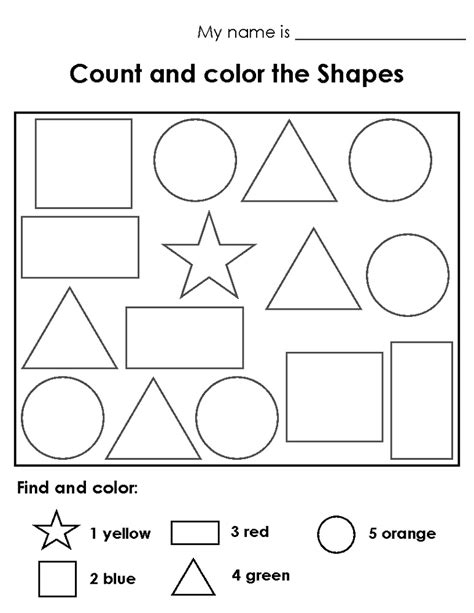 Shapes for Color by Shape