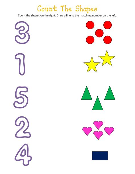 Shapes worksheets for kindergarten