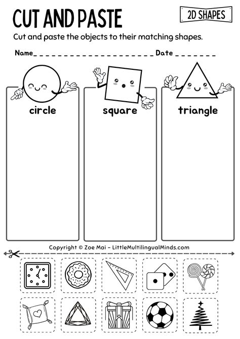 Shapes Worksheets for Kindergarten