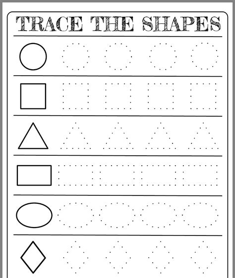 Cut and paste shapes worksheets for preschoolers