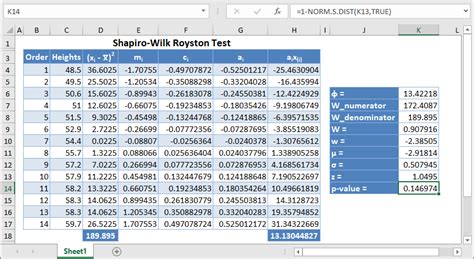 Common Issues with Shapiro Wilk Test in Excel