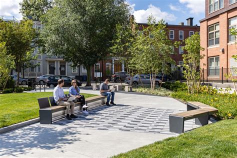 A public park with a playground and walking trails