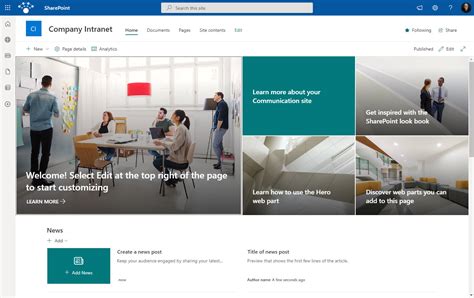 SharePoint Intranet Example