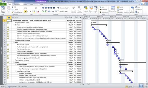 SharePoint project plan template 1