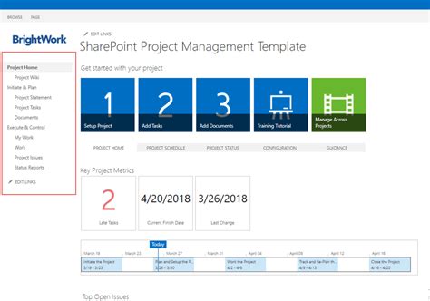 SharePoint project plan template 10